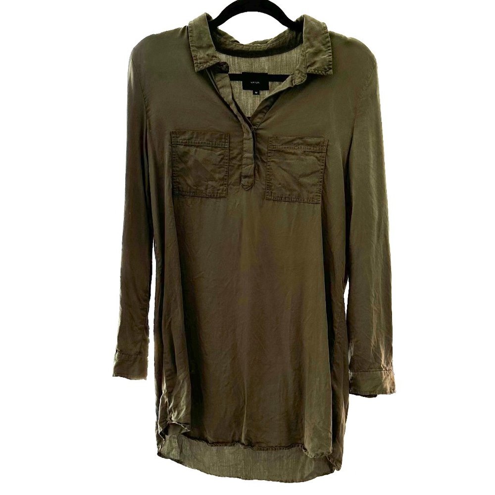 LAST CHANCE! WALTER BAKER Relaxed Fit Green Cargo Shirt Dress Size Medium
